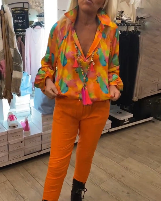 Blommiga blusar för kvinnor