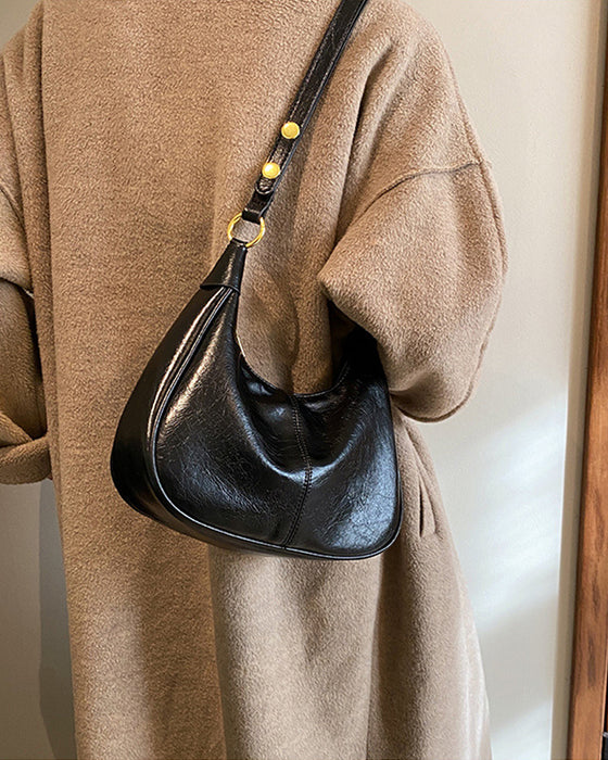 Väska Vaxat Läder Armhåla