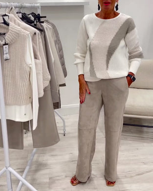 Tröja Crew Neck Bekväm Avslappnad