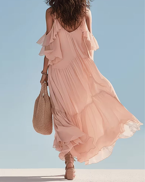 Klädning Kamisol Ruffle Casual