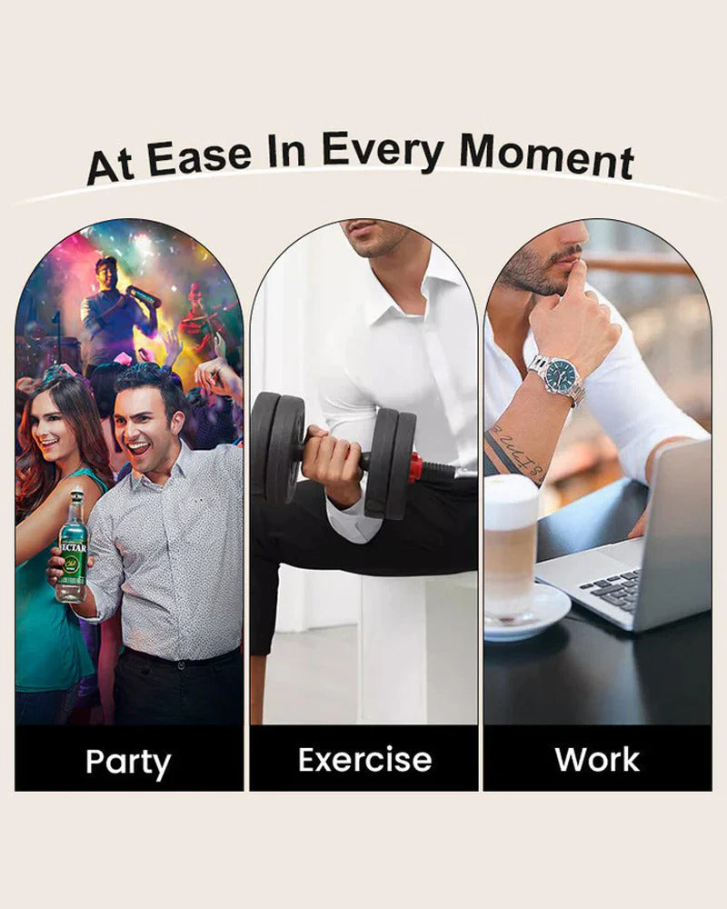 Herrlångärmad Skjorta I Enfärgad Färg