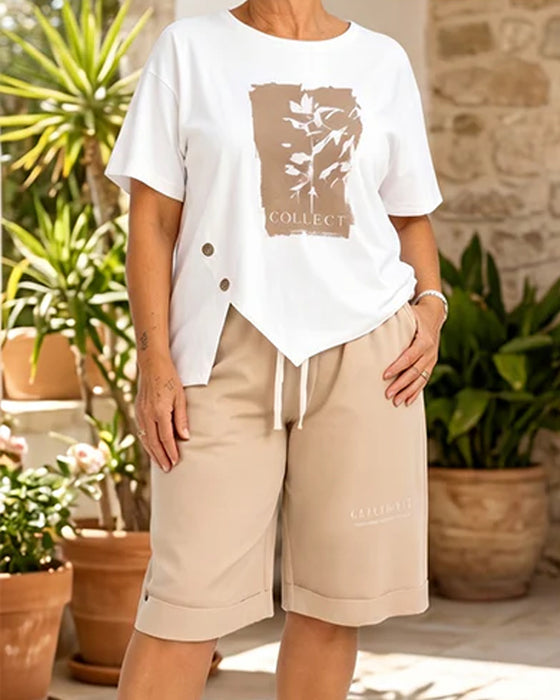 Set Kort Ärm T-Shirt Och Shorts