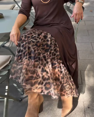 Kjol Casual Allt-I-Ett Leopardtryck