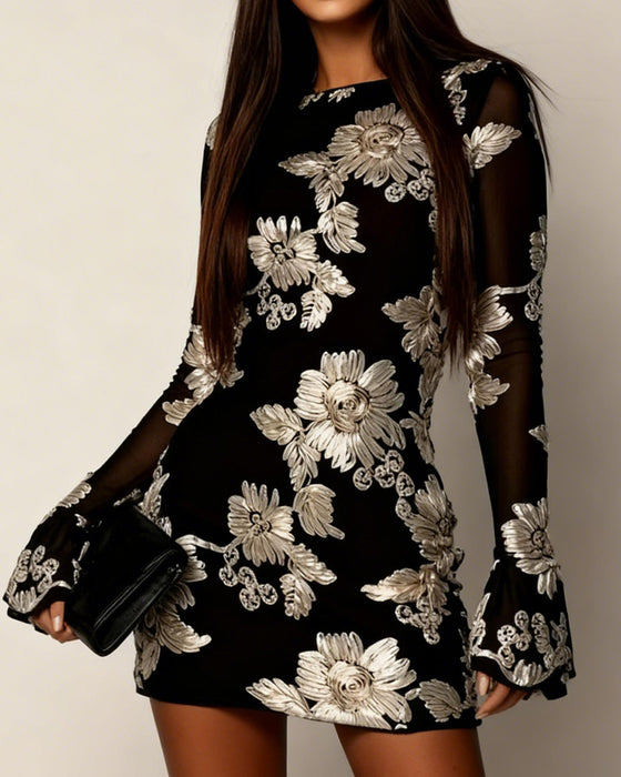 Modig Virkad Rak Klänning