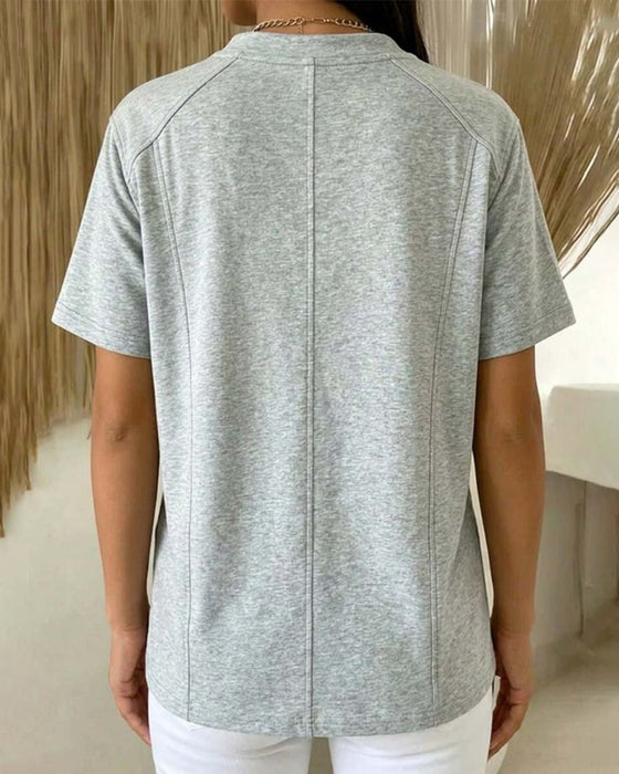 T-shirt Avslappnad Enfärgad