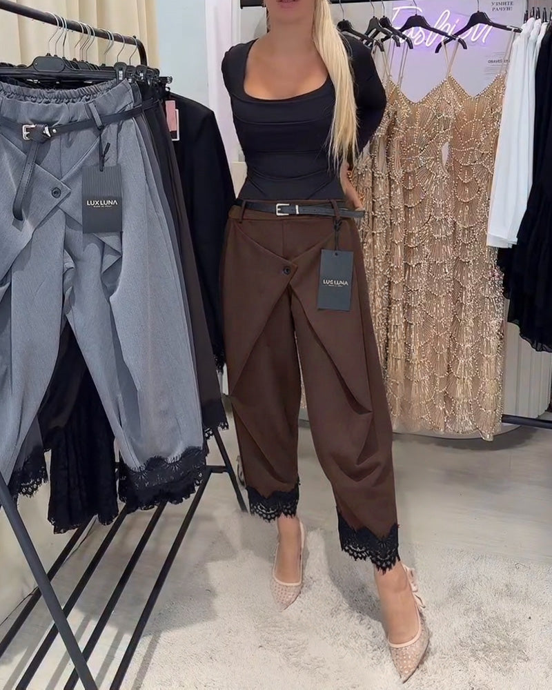 Byxor Modig Spets Sömnad Harem