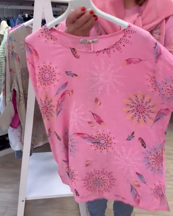 T-Shirt Långärmad Tryckt