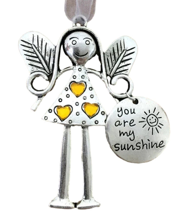 Galna vackra vänner för alltid - ängelprydnad julklapp