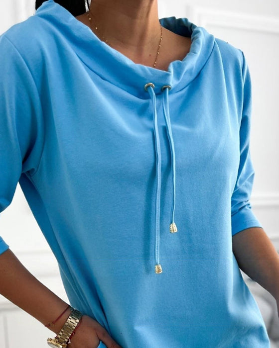 Huvuddragets Lätta Klänning Med Fickor