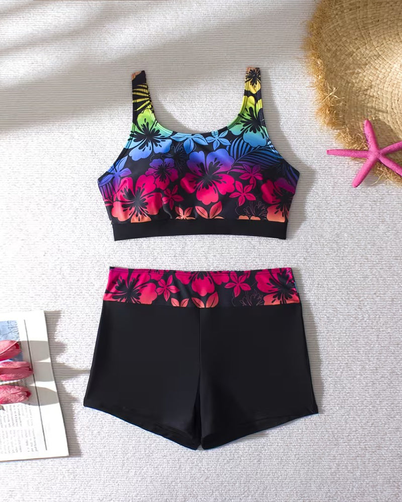 Bikini Sportig Pojkben Tryckt