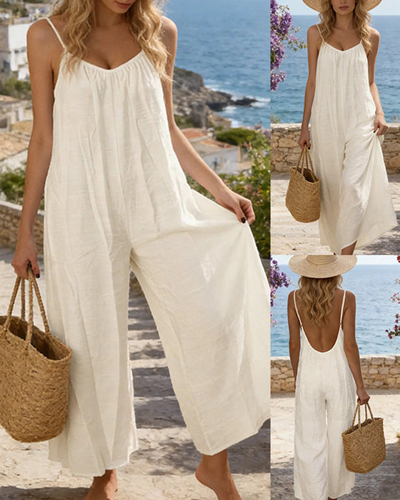 Jumpsuit Tunna Remmar Enfärgad