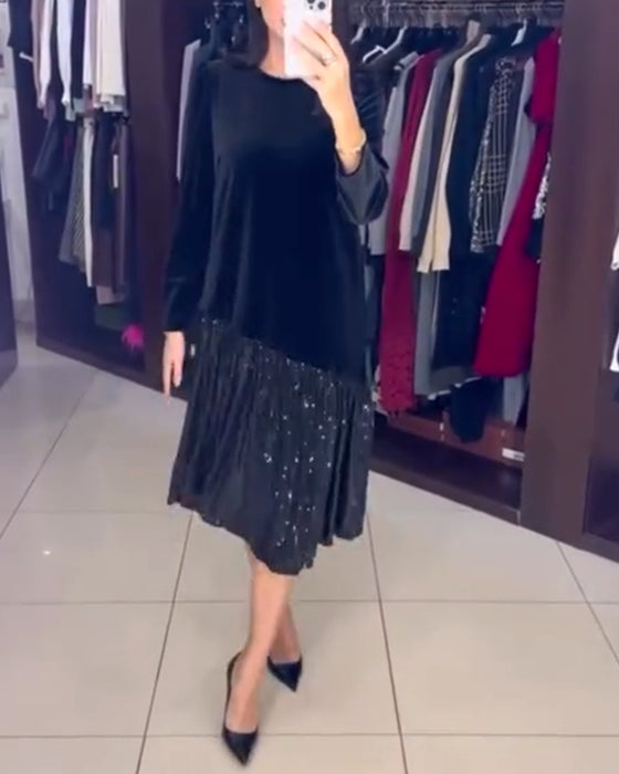 Klänning avslappnad temperament paljett