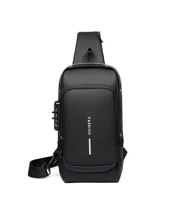 Stöldskyddande bröstväska med lösenord