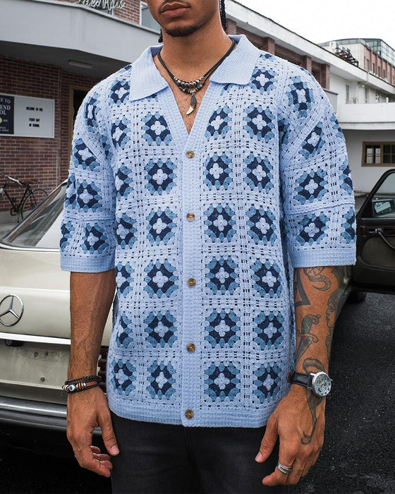 T-Shirt V-Hals Utskuren Tryck Skjorta