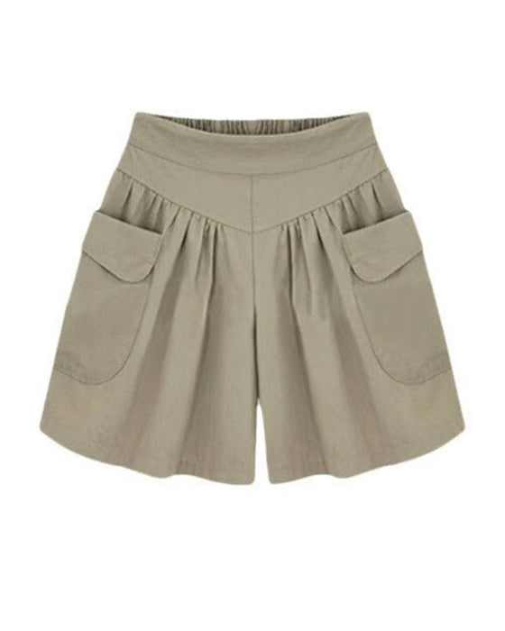 Shorts Lösa Hög Midja Smalnande