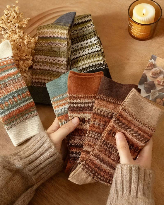 Strumpor Retro Modig Etnisk Stil