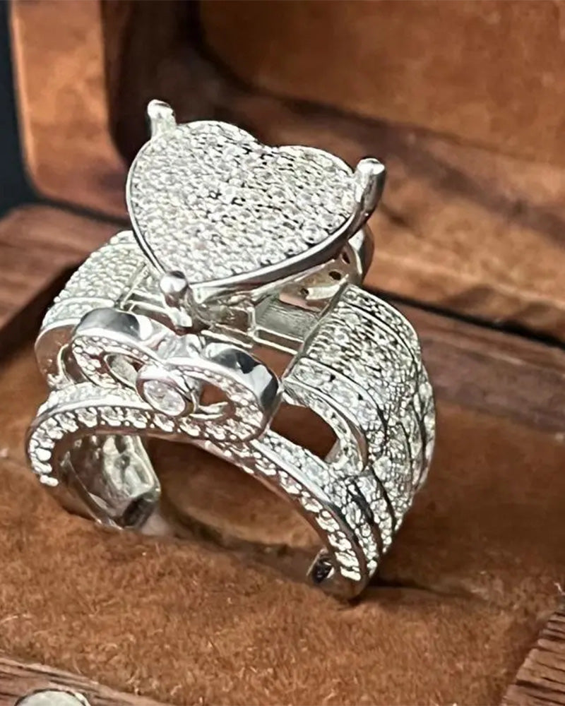 Pave Hjärtformat Ringset för Kvinnor