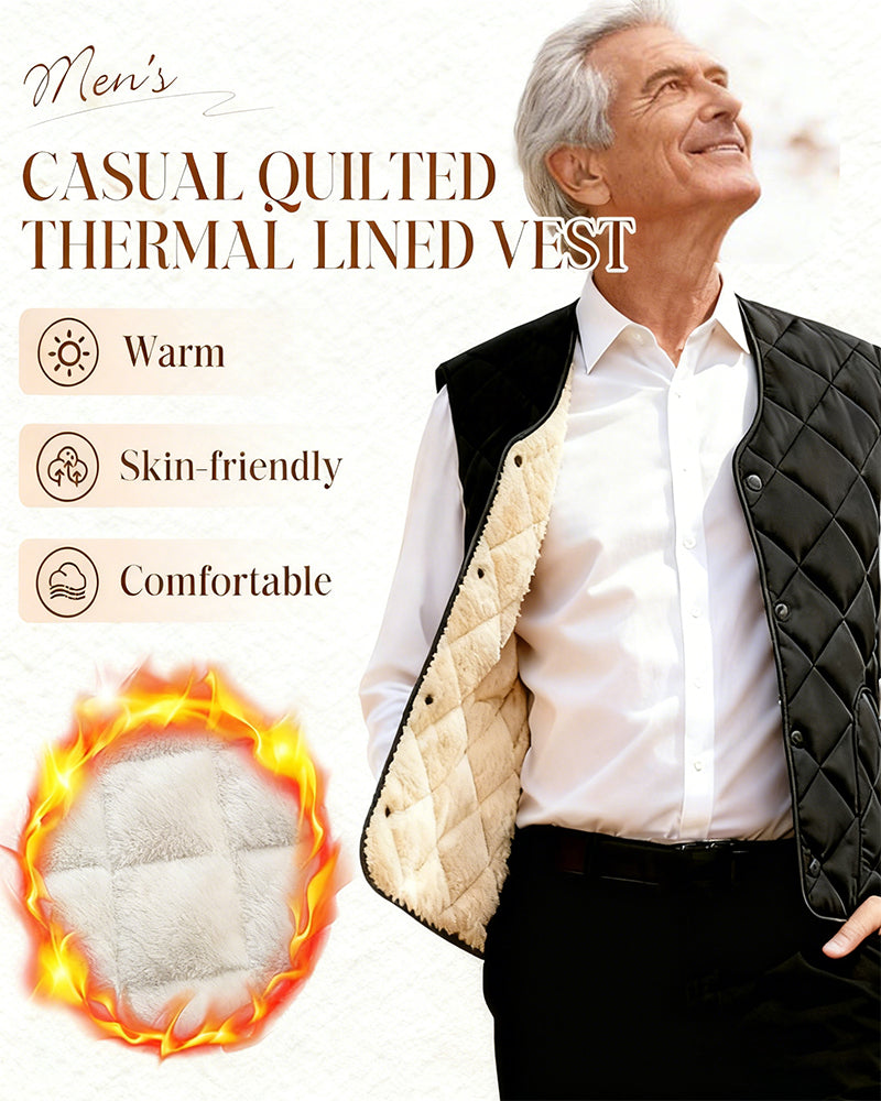 Herr Väst Casual Quiltad Termofodrad