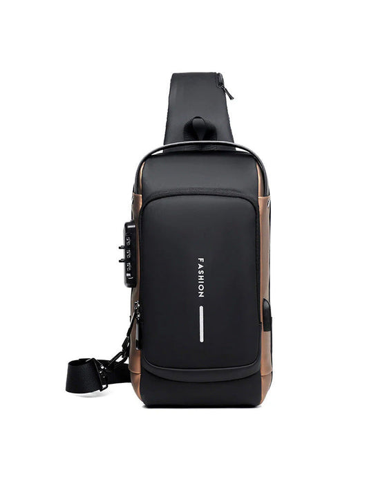 Stöldskyddande bröstväska med lösenord