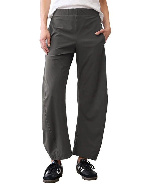 Pants Solid Färg Hängande Ficka Kapade