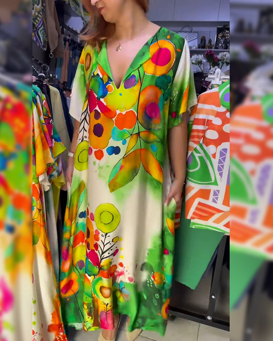 Klänning Löst Mode Avslappnad