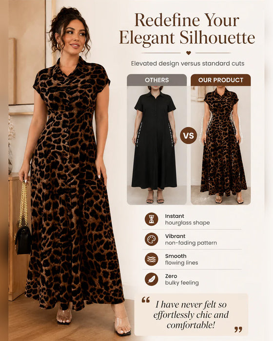 Klädning Avslappnad Leopard Maxi