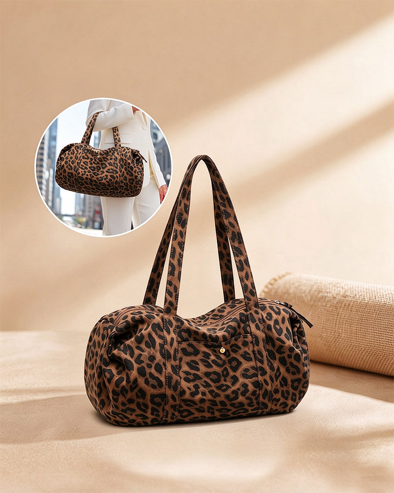 Väska Stor Kapacitet Leopard Tryck Tote