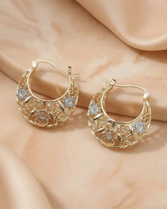 Örhängen Vintage Blomma Ring