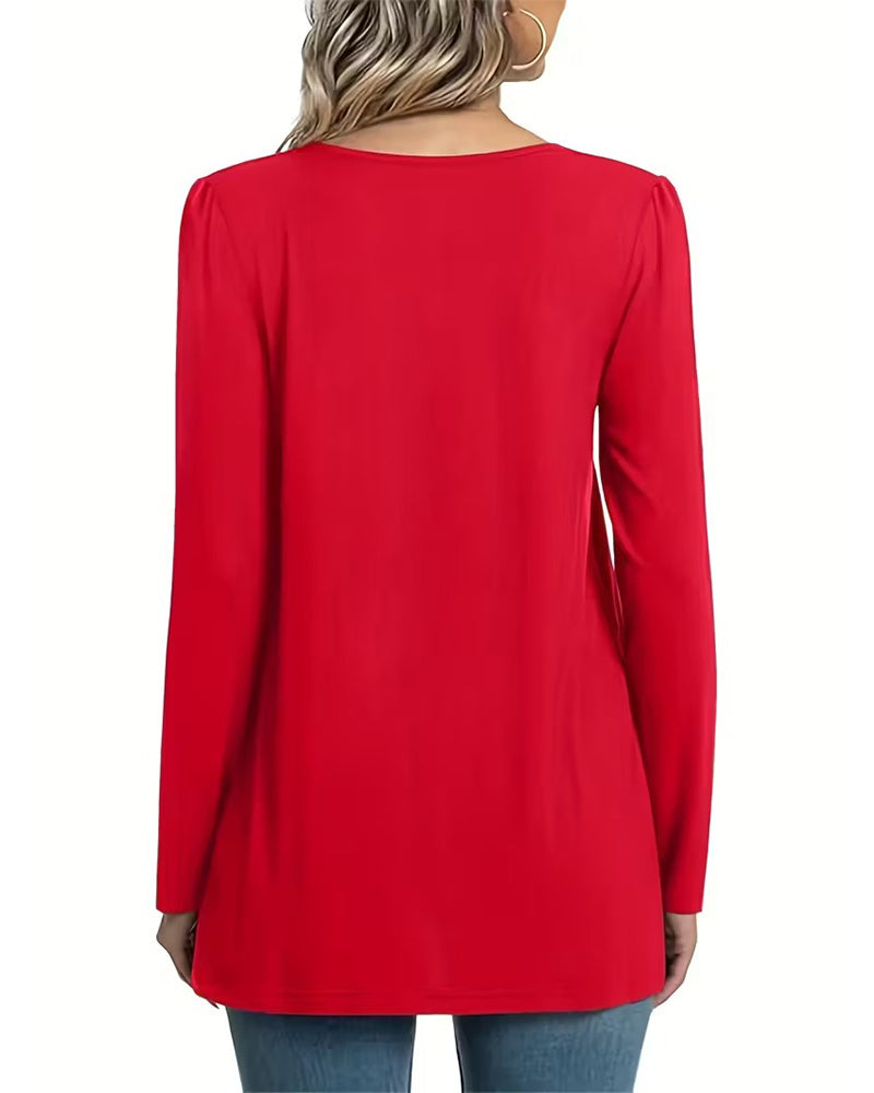 Topp Bekväm Inbyggd Bh Plisserad Casual