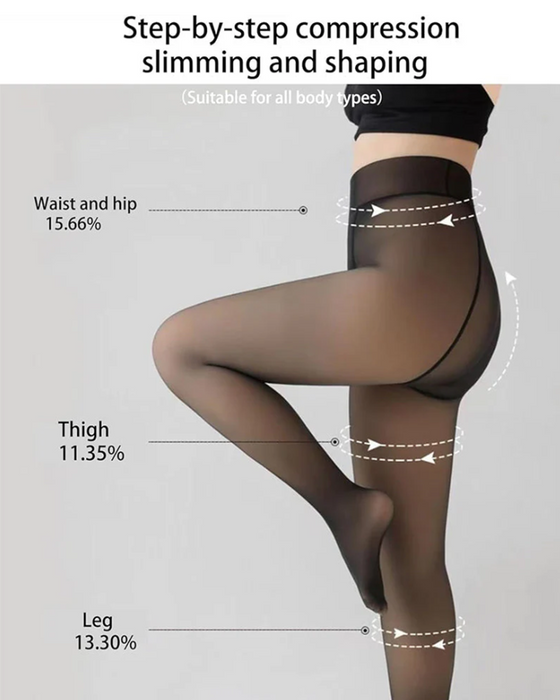 Magiska Fleecefodrade Leggings Bekväma Fleecestrumpbyxor