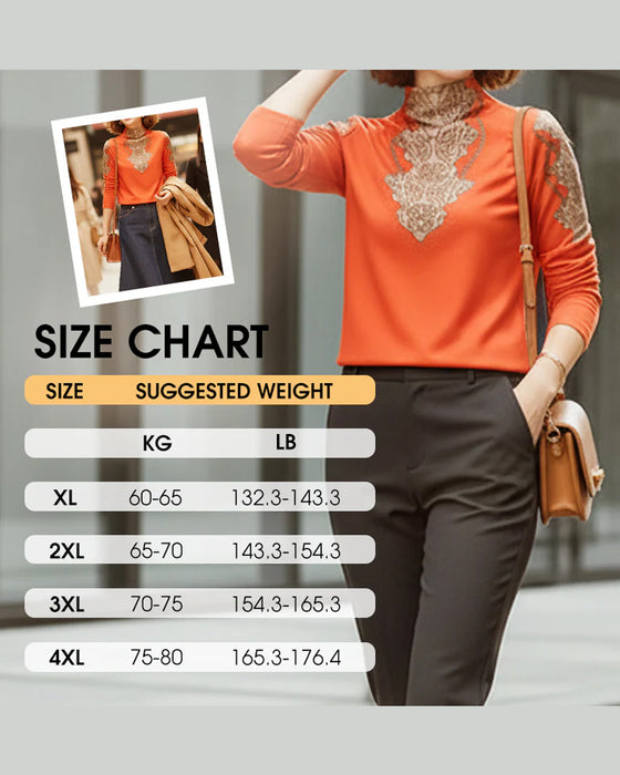 Topp Elegant Tryckt Åtsittande Dam Ståkrage