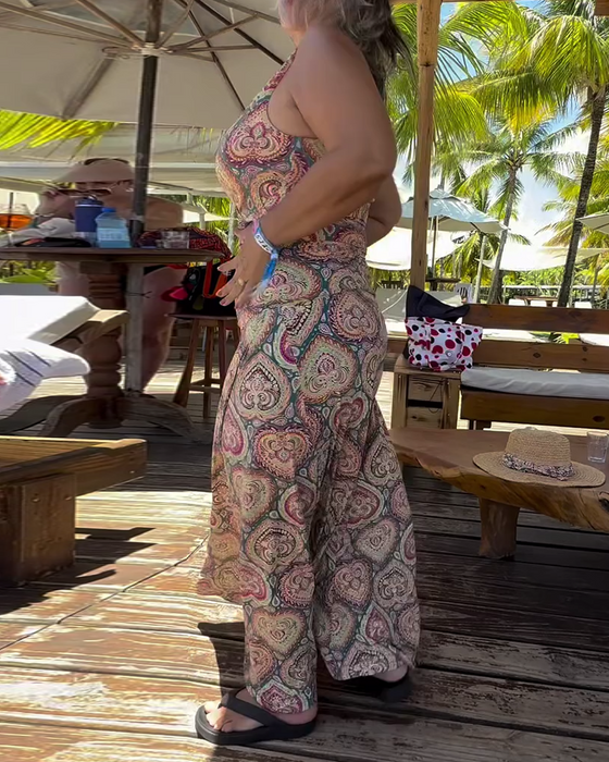 Baddräkt Bandeau Hjärtformad Semestertryck