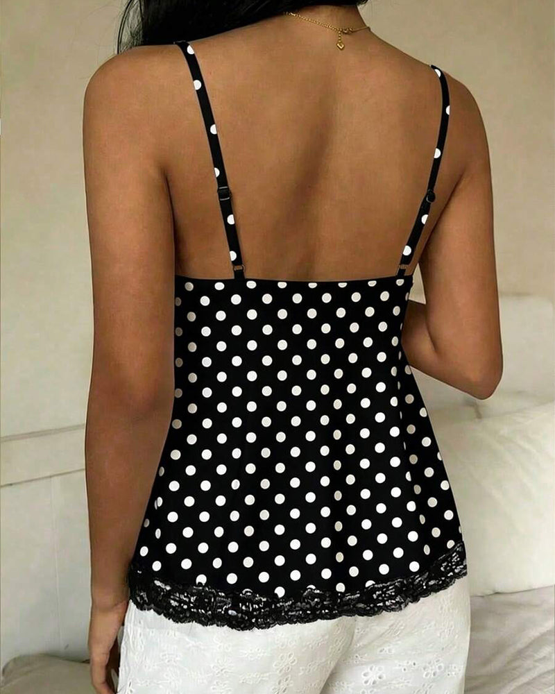 Cami Topp Prickig Spetskantad