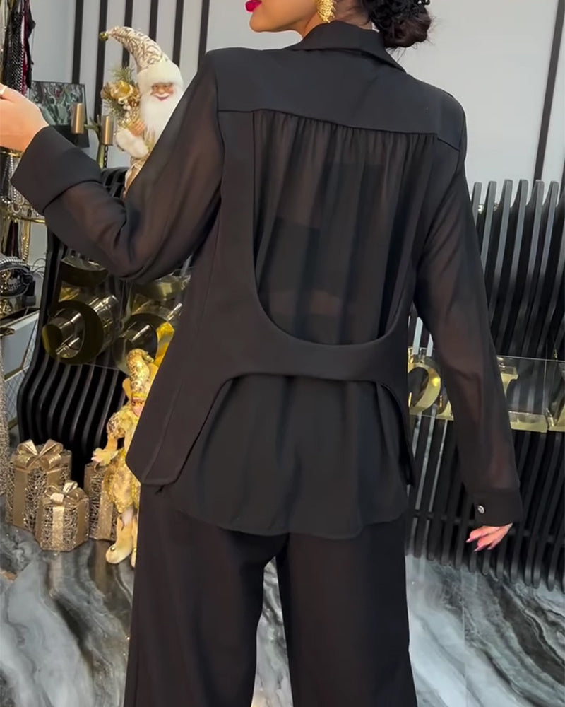 Rock Snygg Enfärgad Kavajslag