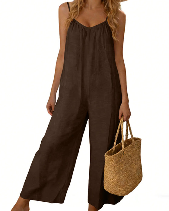 Jumpsuit Tunna Remmar Enfärgad