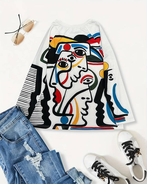 Top med abstrakt tryck