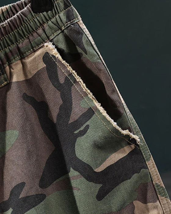🔥 Herr Shorts Cargo Kamouflage Med Nit