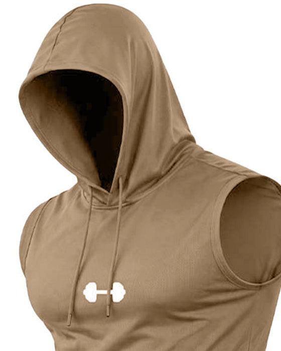 Tank Top Hoodie Tröja Ärmlös Dragsko