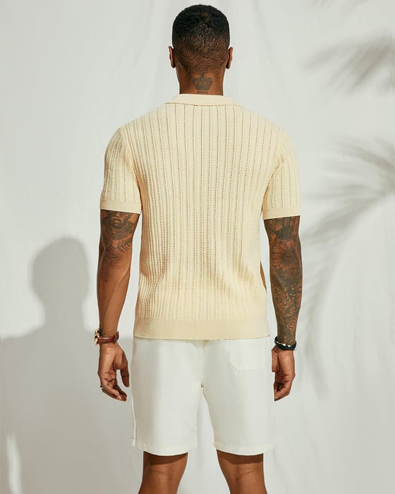 Herrskjorta Enfärgad Hålig Andningsbar