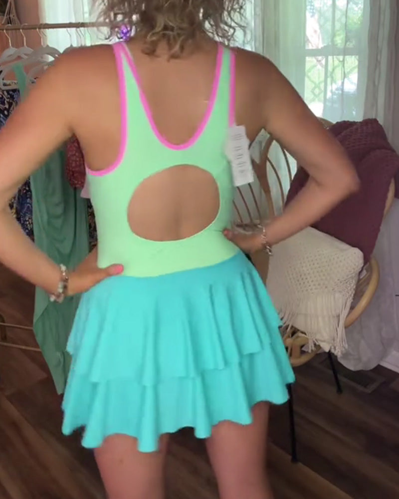 Baddräkt Sport Färgblock