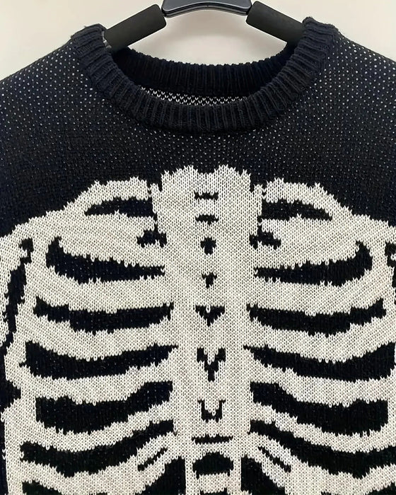 Pullover Rund Hals Lång Ärm Tryckt