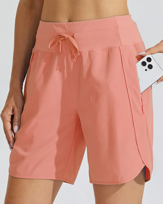 Midjaresande Träningsshorts Med Magkontroll