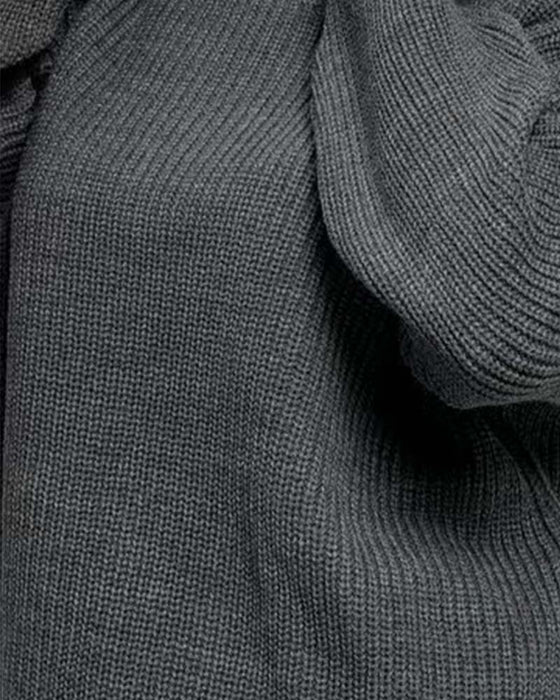 Cardigan Solid Färg Lång Ärm Kort