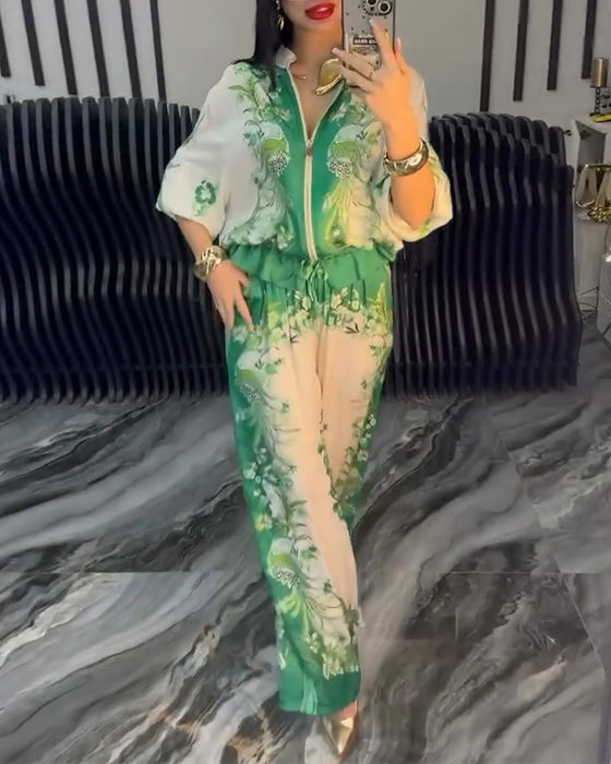 Kostym med Vida Ben Temperament Ståkrage Dragkedja