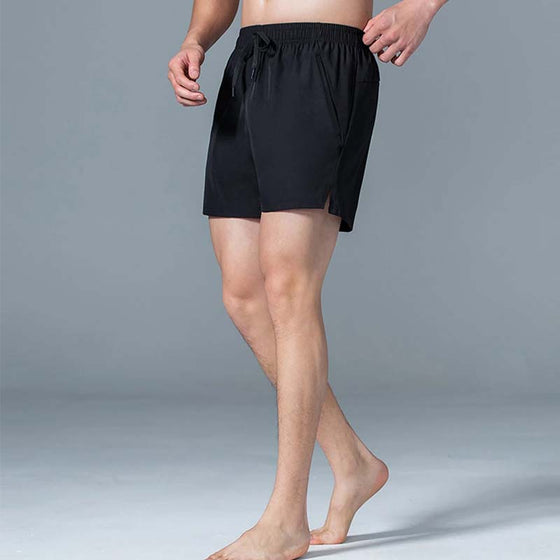 Shorts Herr Enkel Enfärgad Dragsko Ficka