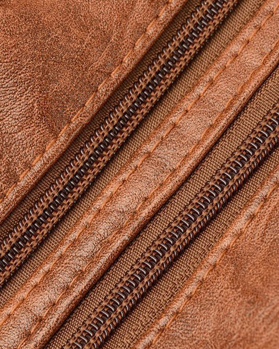 Vintage mjuk läderhandväska och budbärarväska.