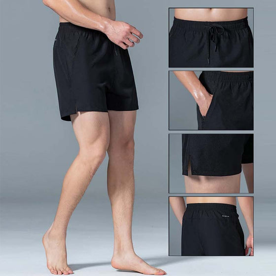 Shorts Herr Enkel Enfärgad Dragsko Ficka