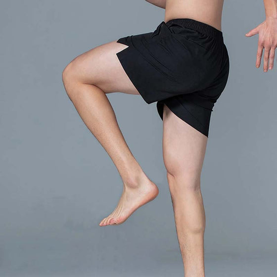 Shorts Herr Enkel Enfärgad Dragsko Ficka