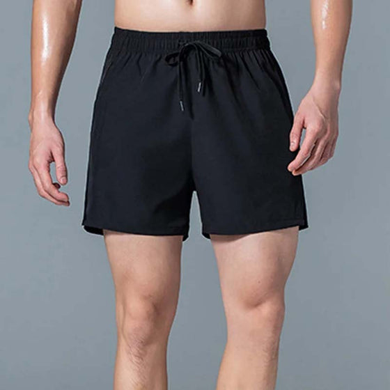 Shorts Herr Enkel Enfärgad Dragsko Ficka