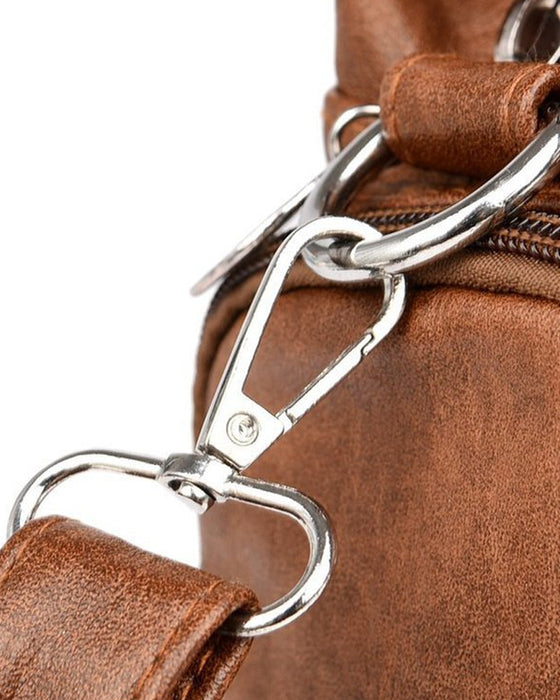 Vintage mjuk läderhandväska och budbärarväska.